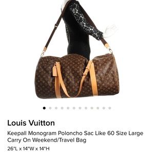 Louis Vuitton Carry On/Weekend Travel Bag